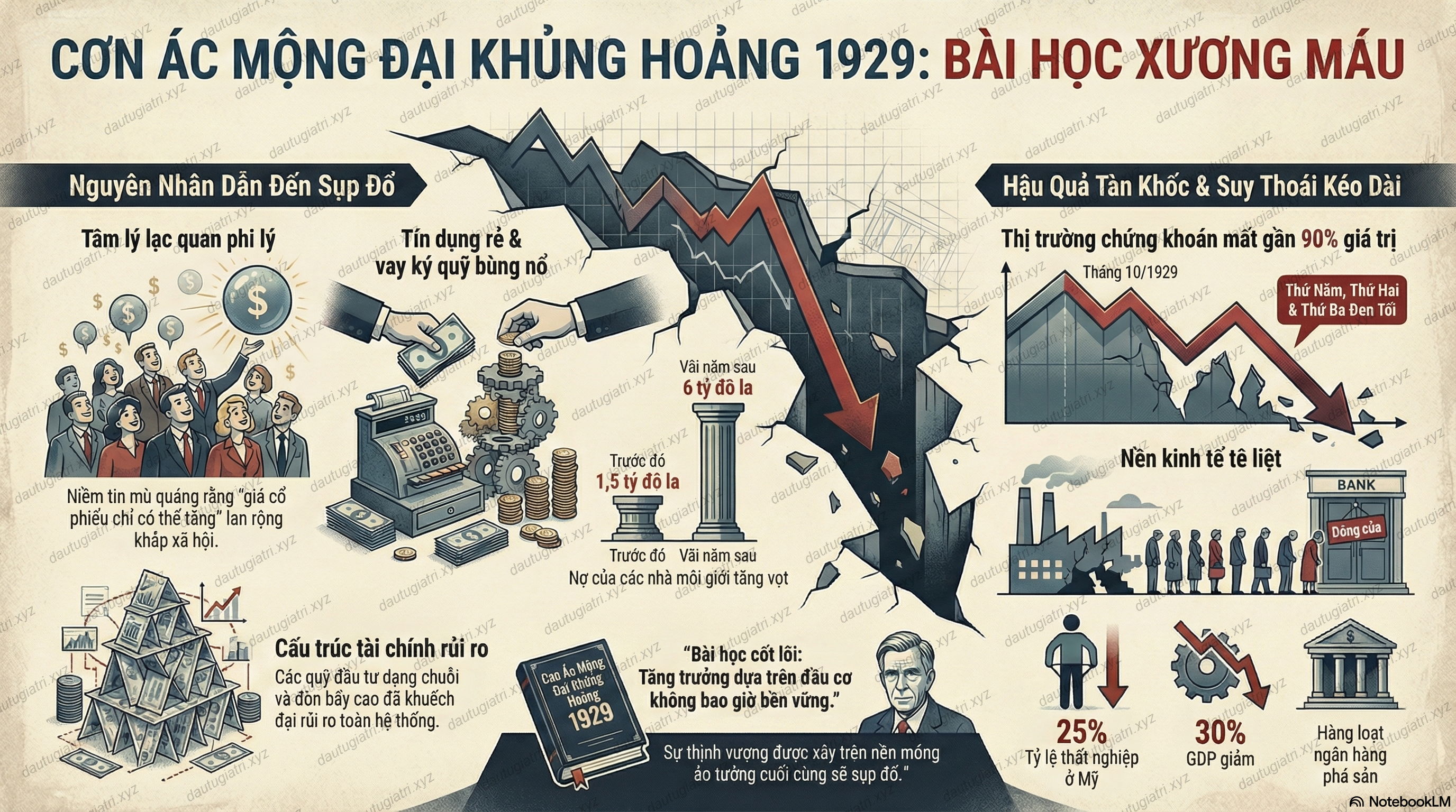 Tóm tắt sách: Cơn ác mộng đại khủng hoảng 1929